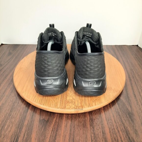 Skechers Slip Ins D'Lites Womens Size 9 Shoes Black Step In Walking Sneakers NEW - Picture 4 of 11